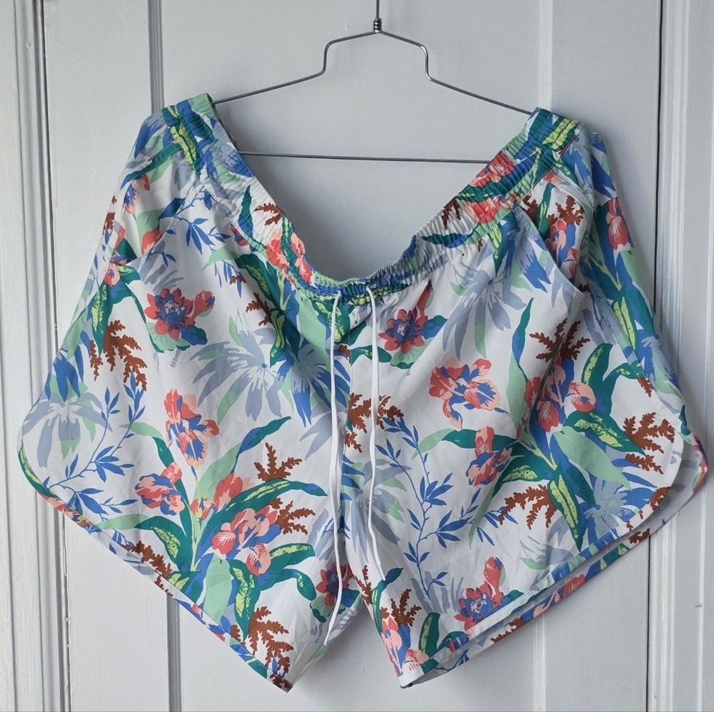 Columbia NWOT Womans Tropical Elastic/Drawstring Waist Board Swim Trunks 2X